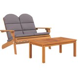  4-dijelna vrtna garnitura Adirondack od masivnog drva bagrema | shoptok.hr