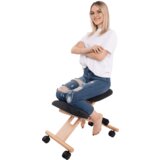 Kondela Ergonomski klečalnik, črna/bukev, GROCO | Shoptok.si
