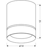 Candellux plafonska svetiljka cevastog oblika 1X15W GU10 7,9/12 crna | Eponuda.com