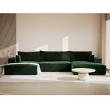 Maison de Rêve Tamno zelena sklopiva/s prostorom za odlaganje kutna garnitura od šenila (u obliku slova "U") Kyoto – | shoptok.hr