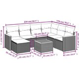  8-dijelni set vrtnih sofa s jastucima bež od poliratana | shoptok.hr