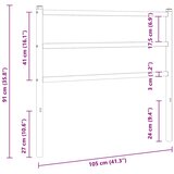  Metalno zamjensko uzglavlje bijelo 100 cm | shoptok.hr