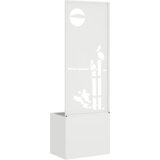  Vrtna sadilica s Dekorativnom Pločom Bijelo 50 x 140 cm | shoptok.hr