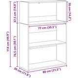  Polica Crni hrast 80 x 30 x 114 cm Konstruirano drvo | shoptok.hr