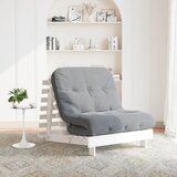 vidaXL Futon z ležiščem bela 80x206x11 cm trdna borovina | Shoptok.si