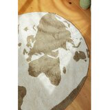 Lorena Canals Zeleno-kremno bela pralna ročno tkana bombažna otroška preproga ø120 cm World Map – | Shoptok.si