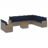  11-dijelni vrtni set s jastucima, sivi poliratan | shoptok.hr