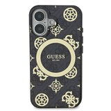 Guess Hrbtni ovitek za iPhone 16 z vzorcem pivonke 4G MagSafe, ?rna, (21749441) | Shoptok.si