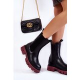 EVENTO Women's Worker Boots On The Platform Black and burgundy Aliana | ePonuda.com