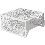 Maison Chic Klubska mizica - kavna mizica - Nizka mizica srebrna geometričen odprt dizajn aluminij, (21752873) | Shoptok.si