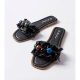 Gemre Black ruched slides Fortier | shoptok.hr