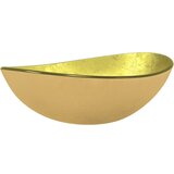 Maison Chic Umivalnik - Kopalna umivalnik - Lavabo kaljeno steklo 54,5x35x15,5 cm zlat, (21684697) Cene