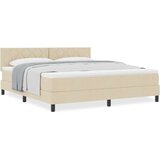  Postelja boxspring z vzmetnico krema 180 x 200 cm blago, (5000128570) | Shoptok.si
