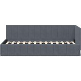  Kutni okvir kreveta Tamno siva 80 cm x 200 cm Baršun | shoptok.hr