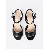 Sergio Leone Women's heeled sandals with an open heel black | Shoptok.si