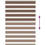 vidaXL Zebra senčilo rjave 95x150 cm tkanina širina 90,9cm poliester | Shoptok.si