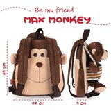 PERLETTI Reverzibilni ruksak Max Monkey s plišanom igračkom 25 cm | shoptok.hr