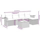 vidaXL 6-dijelni set vrtnih sofa od poliratana s jastucima smeđi | shoptok.hr