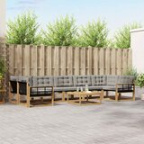  Set vanjskih sofa 8 pcs Bijela i svjetlosiva | shoptok.hr