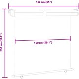 Balkonska bočna tenda 165 x 250 cm smeđa | shoptok.hr