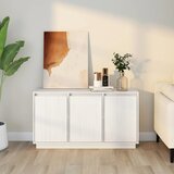  Komoda bijela 111x34x60 cm od masivne borovine | shoptok.hr
