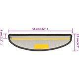  Prostirke za stepenice 15 kom 56x17x3 cm tamno sive poluokrugle | shoptok.hr