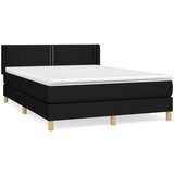 Maison Chic Box spring posteljni - Vzmetna postelja z vzmetnico črn 140x190 cm blago SL7618, (21882805) | Shoptok.si