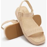 Resti Beige women's sandals with rhinestones Franssia - Footwear | Shoptok.si