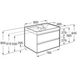 Roca ONA802ZBMP ONA 80 x 46 cm umivalnik z omarico | Shoptok.si