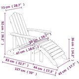  Vrtna stolica Adirondack s osloncem i stolićem HDPE antracit | shoptok.hr