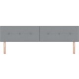 vidaXL LED Naslonjalo za posteljo Gumbasto svetlo sivo 100 cm Tkanina | Shoptok.si