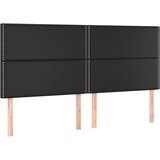 Maison Chic Posteljno vzglavje - Vzglavna omarica 4 kosa črn 90x5x78/88 cm umetno usnje, (22077567) Cene