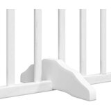 vidaXL Ograda za pse z vrati zložljiva 8 panelov bela 640 cm les | Shoptok.si