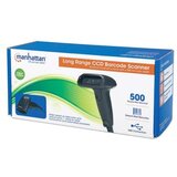 Manhattan Long Range CCD Handheld Barcode Scanner, USB, 500mm Scan Depth, Cable 1.5m, Max Ambient Light 10,000 lux (sunlight), Black, Three Year Warranty | shoptok.hr