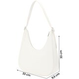 Calvin Klein Torba za čez ramo volneno bela | Shoptok.si