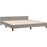  Posteljni okvir z vzglavjem svetlo siv 180x200 cm žamet, (20792191) | Shoptok.si
