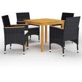  5-dijelni vrtni blagovaonski set crni | shoptok.hr