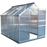 WESTMANN aluminijski staklenik Flora 68 | srebrni | 252x192x201 cm | shoptok.hr