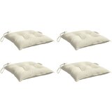  Jastuci za stolice 4 kom krem bijeli 50x50x7 cm tkanina Oxford | shoptok.hr