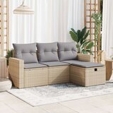 vidaXL 4-dijelni set vrtnih sofa s jastucima bež od poliratana | shoptok.hr