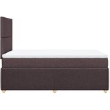  Krevet box spring s madracem tamnosmeđi 120 x 190 cm od tkanine | shoptok.hr