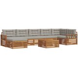  Set vanjskih sofa 8 kom. Prirodna i svijetlo siva | shoptok.hr