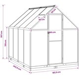  Rastlinjak v vrtu z vrati Antracit 183,5 x 243,5 x 207 cm, (5000288590) | Shoptok.si