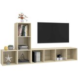  3-dijelni set TV ormarića boja hrasta sonome konstruirano drvo Smeđa | Shoptok.si