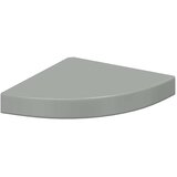  Plutajuća kutna polica visoki sjaj siva 25 x 25 x 3,8 cm MDF | Eponuda.com