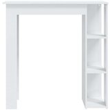 vidaXL Barski stol s policom sjajni bijeli 102 x 50 x 103,5 cm iverica | shoptok.hr