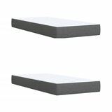  Krevet s oprugama i madracem tamnosivi 200 x 200 cm od tkanine | shoptok.hr