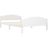 vidaXL Okvir za krevet od masivne borovine bijeli 160 x 200 cm | shoptok.hr