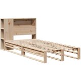 vidaXL Krevet s regalom za knjige bez madraca 90x200 cm masivno drvo | shoptok.hr