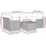  7-dijelni set vrtnih sofa s jastucima bež od poliratana | shoptok.hr